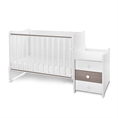 Letto MAXI PLUS NEW white+coffee /Letto per bambini+mobiletto multifunzionale/